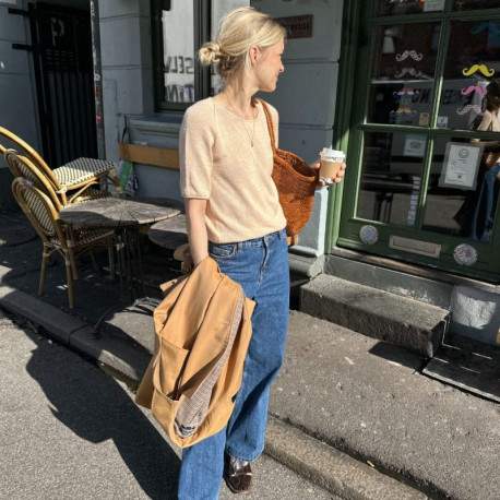 Petite Knit Kumulus Tee O-neck Wollpaket