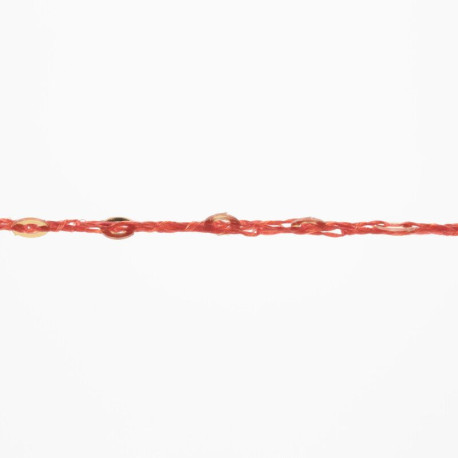 Lang Yarns Paillettes Rot / Gold 0060 Detail