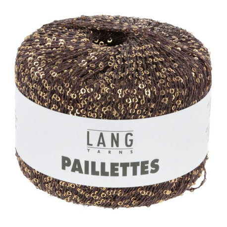 Lang Yarns Paillettes - Braun / Gold 0068