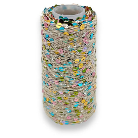 Wolle Halle Paillettengarn - Rose Anemore