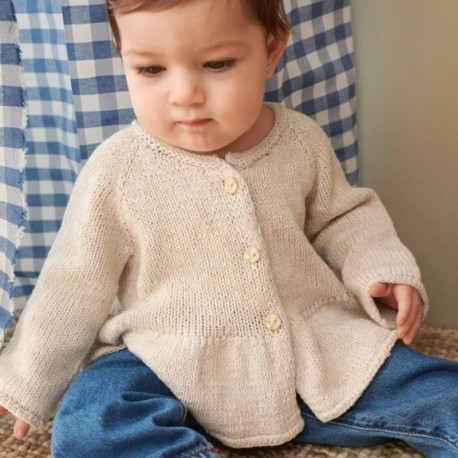 Sandnes 2407 7 Dina Peplum Cardigan Baby Strickset