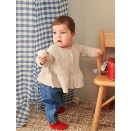 Sandnes 2407 7 Dina Peplum Cardigan Baby Strickset