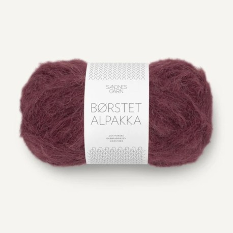 Sandnes Borstet Alpakka Dyp Burgunder 4372