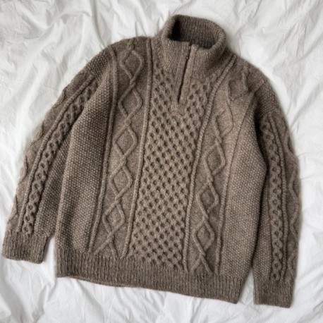 Petite Knit Dagmar Zipper Sweater Man Wollpaket