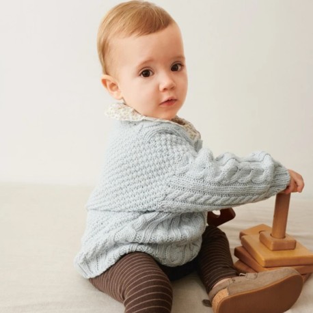 Sandnes 2505 5 Caspian Sweater Baby Strickset